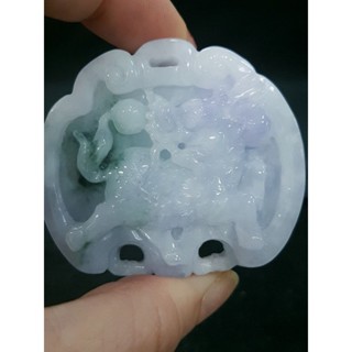 天然緬甸玉A貨翡翠招財鎮宅麒麟神獸擺件 吊飾