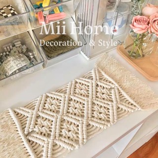 【Mii厝邊】臺灣現貨 波希米亞編織掛毯 隔熱掛毯 蠟燭墊 隔熱墊 編織毯 隔熱餐墊 佈置 露營 北歐 杯墊 波希米亞