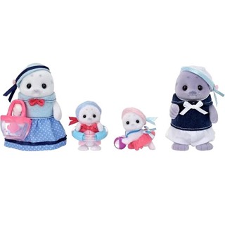 Sylvanian Families<日本森林家族>溫馨家庭人物配件 海豹家庭套組(人物*4 一家四口)家家酒玩具