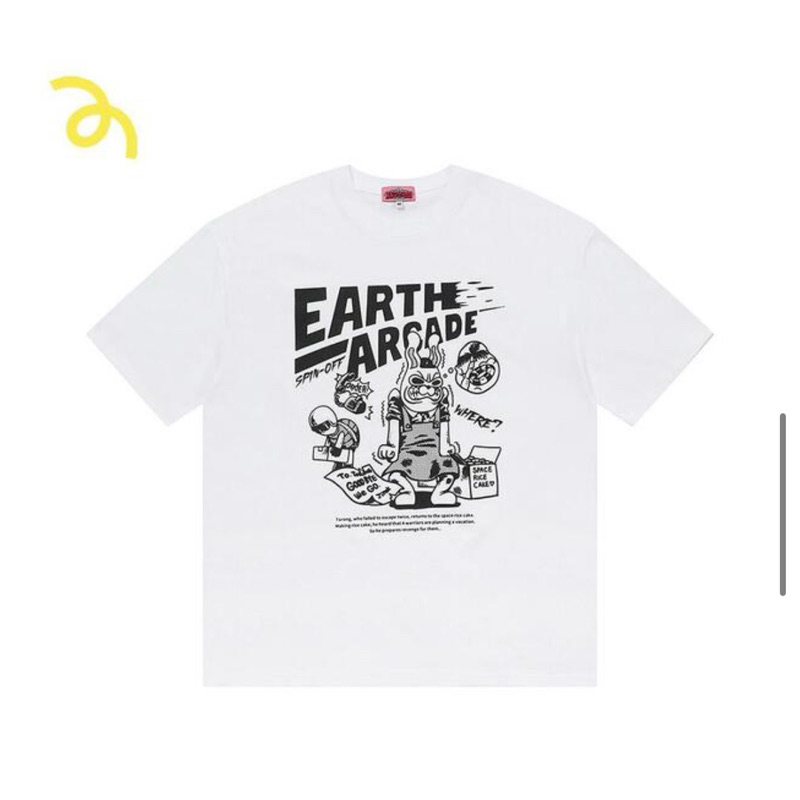 兔瓏白色Tee  L號 地球娛樂室-地樂室的滴滴叭叭週邊白色T（全新現貨馬上寄出）