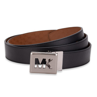 MICHAEL KORS 雙麵皮帶 腰帶 34mm 可翻轉雙面使用 黑色皮革/咖啡色壓印皮革 M99020 MK(現貨)