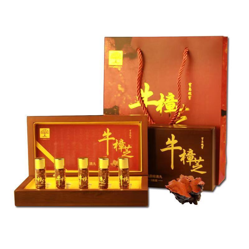 官方(源頭批發)台灣紅寶石超高濃縮牛樟芝滴丸5瓶裝椴木子實體牛樟菇禮盒Plus