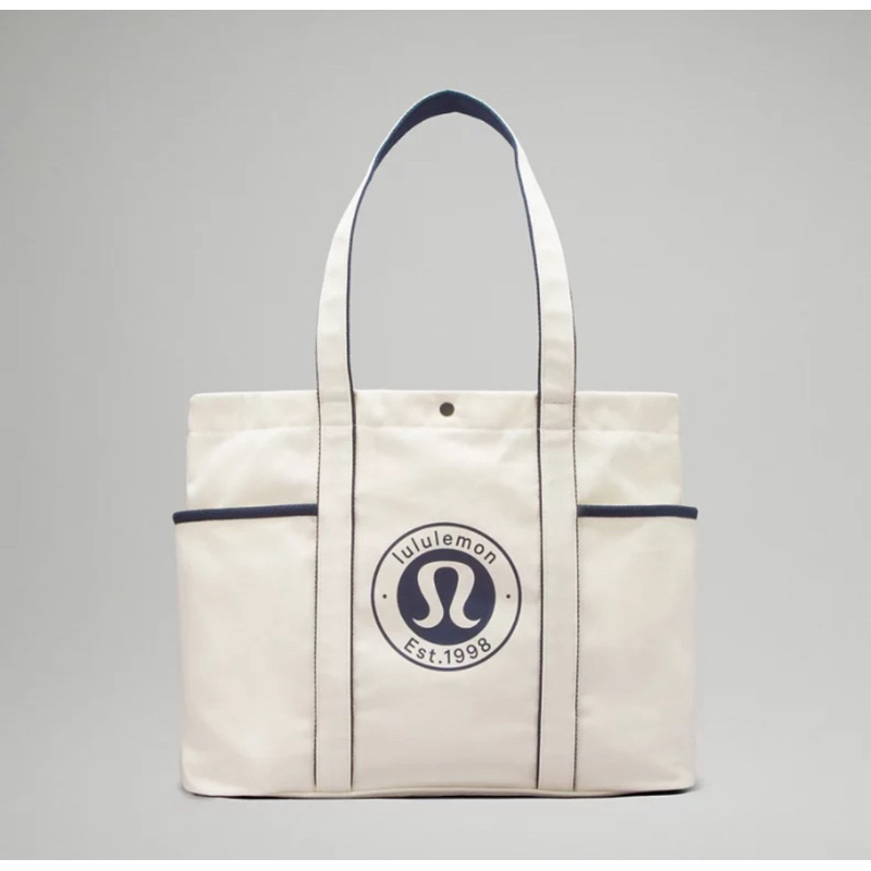 lululemon Daily多口袋帆布手提袋 20L 大容量托特包 時尚運動包 瑜伽包 健身包 網球包 男女可揹