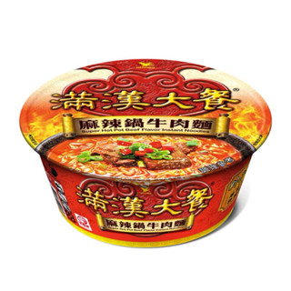 滿漢大餐 麻辣鍋牛肉麵(204g) 碗裝泡麵