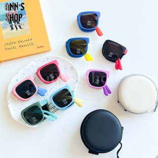 🍒Ann’s Shop🍒七月新款—兒童輕量矽膠偏光抗UV撞色折疊墨鏡 彈性 太陽眼鏡 輕巧 眼鏡 質感 韓系 ins風