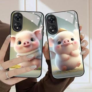iphone 15promax 15plus 15pro 14pro 13 12 11 XR X 可愛豬豬玻璃手機殼
