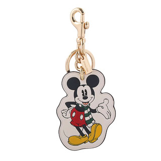 【COACH】Disney X Coach 米奇造型吊飾/鑰匙圈（白色）