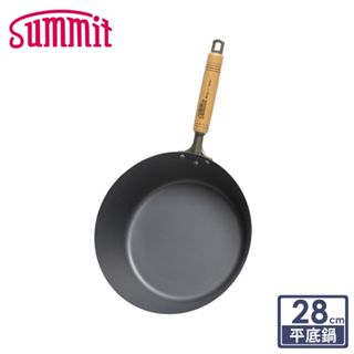 日本Summit 氮化處理鐵平底鍋-28cm(蜂巢紋)【限宅配出貨】(窒化鐵鍋/免養鍋/無塗層/IH適用/熟鐵鍋)