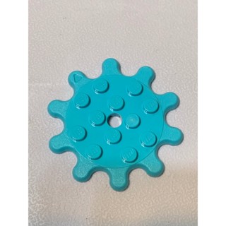 書香門第 LEGO 樂高二手磚 天空藍色 6238331 35443 4*4 薄板 帶10t齒輪