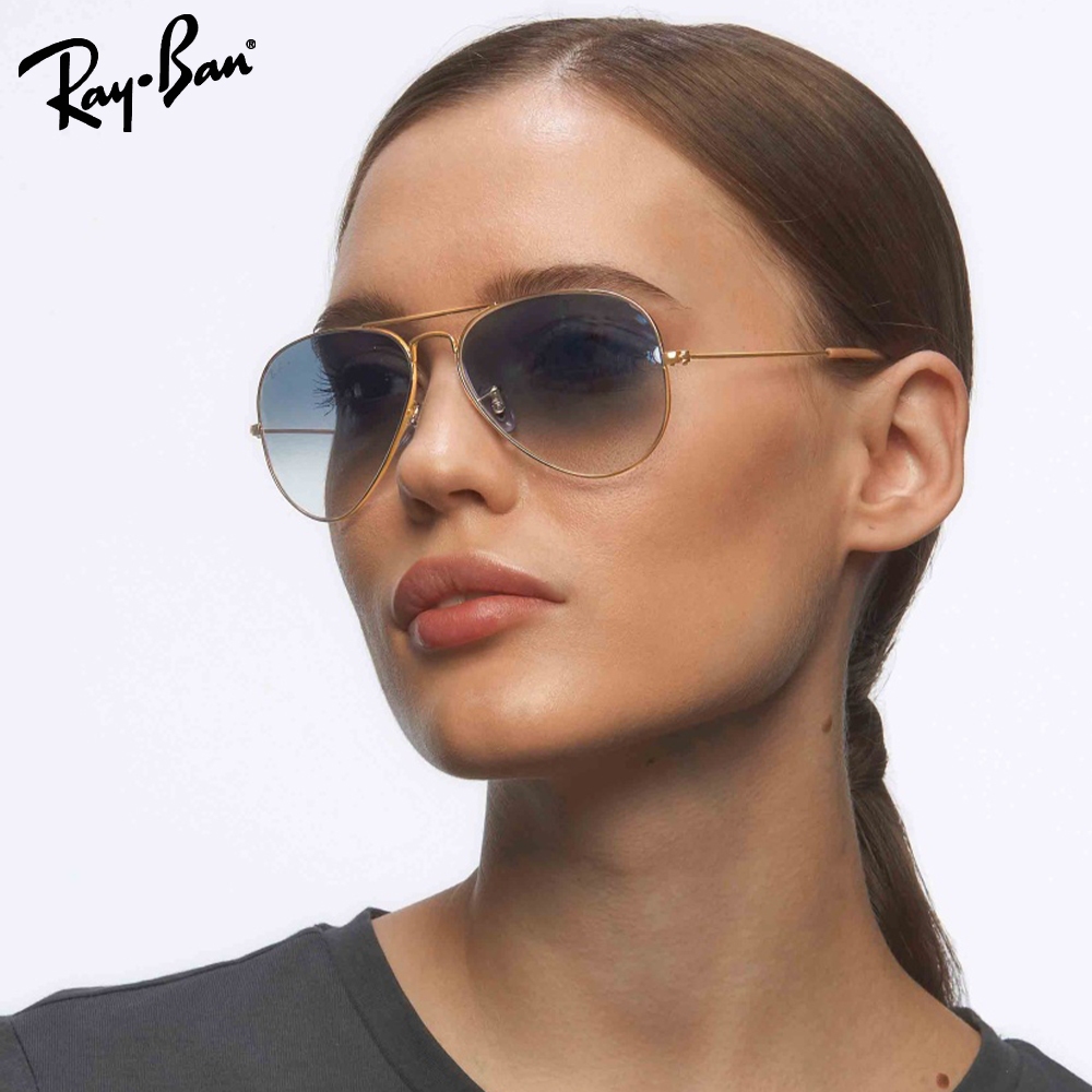 RayBan雷朋 太陽眼鏡  RB3025 0013F-62mm 新穎率性飛官款 -金橘眼鏡