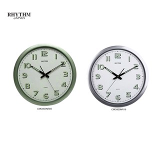 <秀>RHYTHM日本 麗聲掛鐘42CM螢光面板靜音滑動式指標CMG805NR05/CMG805NR19