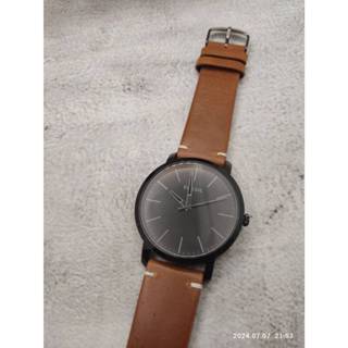 正品 Fossil 錶玻無刮 全新真皮錶帶 低調 文化 品味 三眼錶 男錶 女錶 中性錶 二手