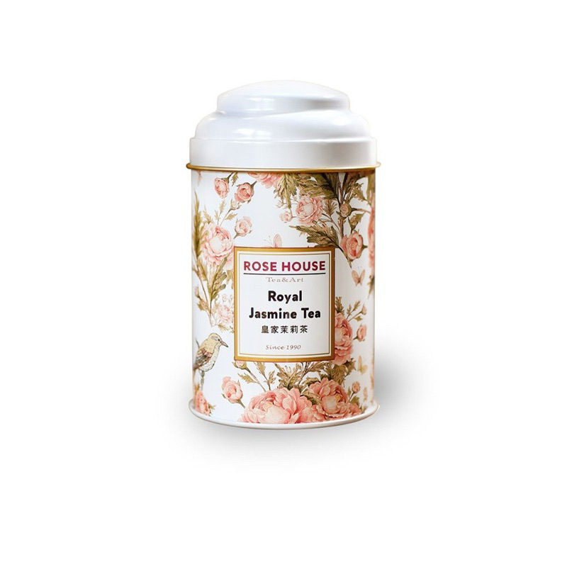 【古典玫瑰園】皇家茉莉大師茶20入立體茶包罐裝(花鳥罐)