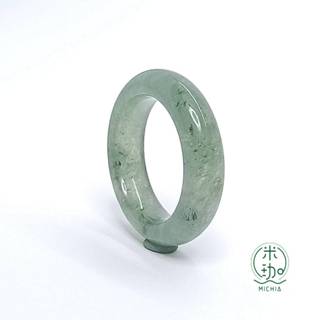 【米珈MICHIA】直徑16.7mm 天然翡翠 冰種 藍水 戒指 戒圈 玉戒 指環 緬甸玉（E249)