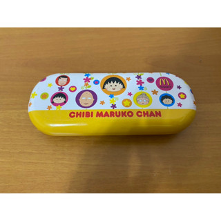 櫻桃小丸子鉛筆盒 鐵盒 眼鏡盒 硬式鐵盒 8成新
