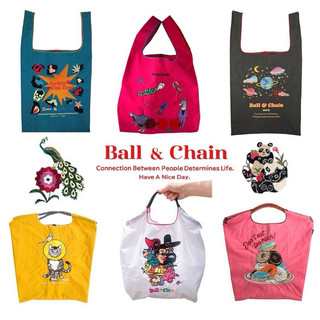 NINTH日單 ball&chain 日本3way 環保袋 刺繡購物袋 送背繩