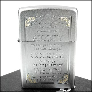 ☆福星屋☆全新【ZIPPO】美系~Serenity Prayer-寧靜禱告文雕刻設計打火機 NO.28458