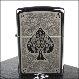 ☆福星屋☆全新【ZIPPO】美系~Ace Filigree-鏤空花紋雷射雕刻加工打火機NO.28323