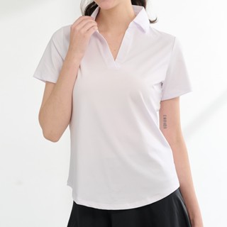 【5e10】涼感白POLO衫-女版 (S~XL) 吸濕排汗 瞬間涼感 高效透氣涼感衣 排汗T 運動快乾 短袖素t