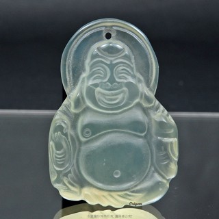 珍珠林~彌勒佛、快樂佛、歡喜佛、笑佛、幸運佛玉珮~天然翠玉#225