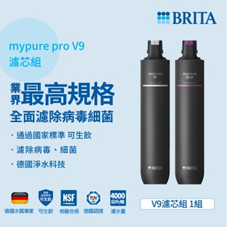 德國BRITA mypure pro V9專用一年份濾心組(共2支) 前置濾心PF 超微濾CB-UP中空絲膜活性碳