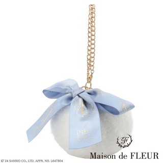 Maison de FLEUR 三麗鷗聯名款-大耳狗蝴蝶結段帶毛球吊飾(8S42FBJ0150)