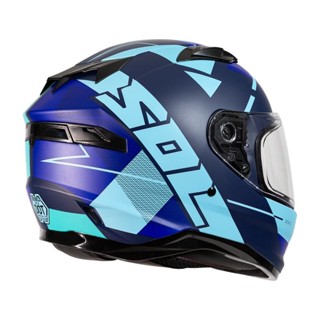 SOL SF-6 / SF6 超視界 消光藍綠 內藏式墨鏡 浮動式鏡座 EPS 完全防護 全可拆洗 全罩 安全帽