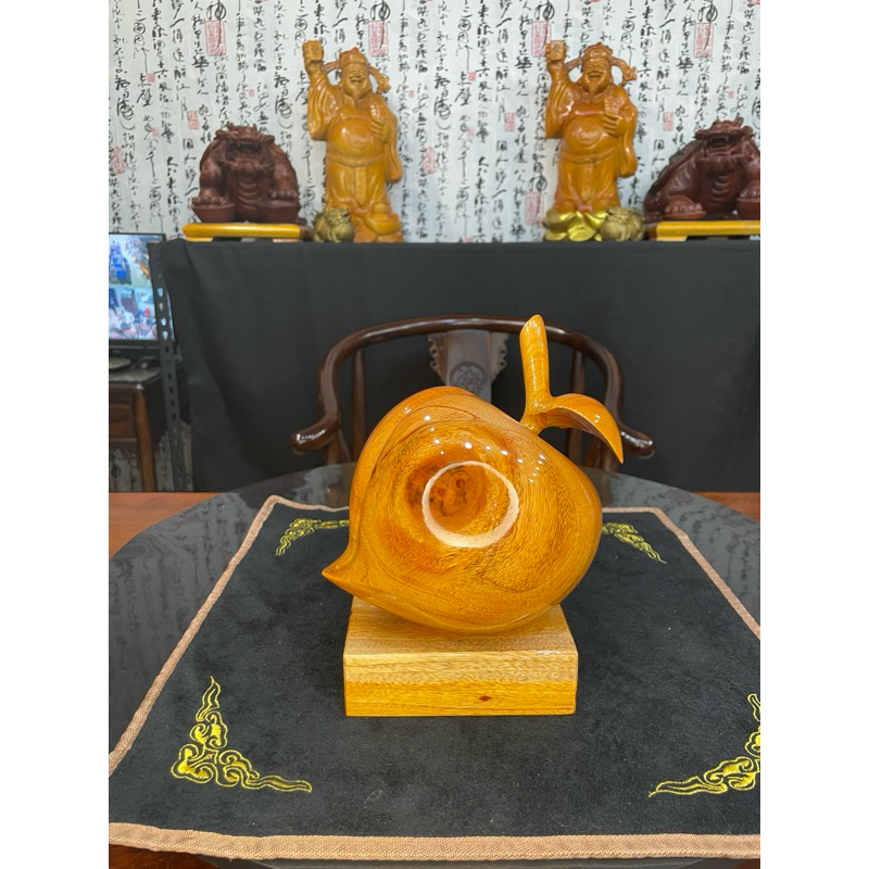 桃花心木水蜜桃聚寶盆