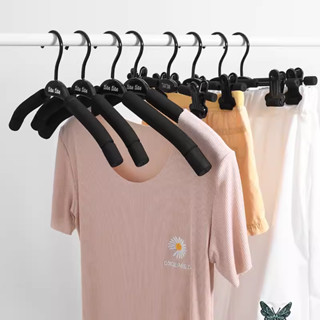 無痕衣架 服裝店衣架 成人衣架 海綿條衣架 防滑 兒童衣服 衣撐子 加粗海綿衣架 黑膠棉衣架 塑膠衣架 女士衣掛 褲架