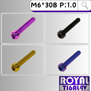 【瘋螺絲】ROYAL 鈦合金螺絲★ M6*30B P:1.0 錐形螺絲★ 64鈦/正鈦/鈦合金螺絲★出貨附發票★五色可選