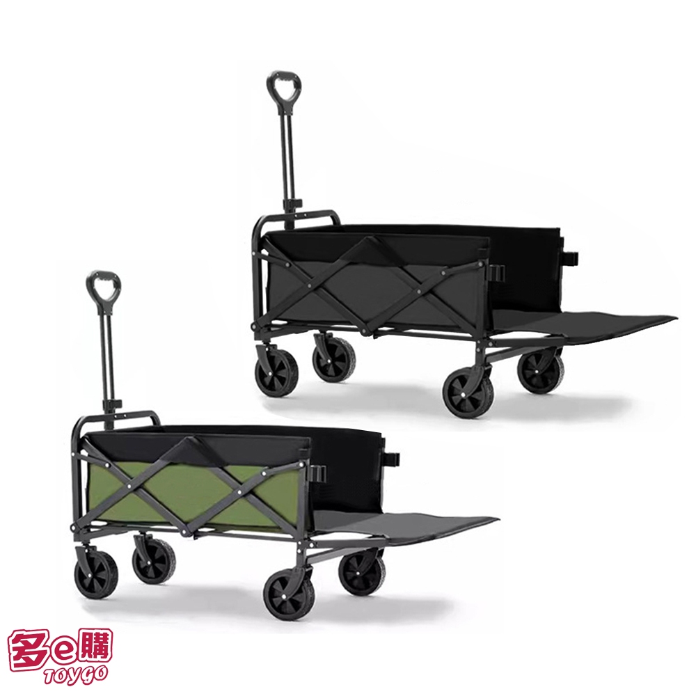 5吋輪後開式露營手拉車  (戶外休閒露營野餐推車拖車)