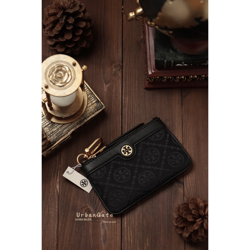 現貨UrbanGate🔥TB T Monogram Card Case Key Ring 156778 黑 零錢包 鑰匙