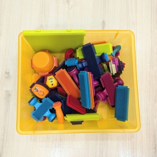 [二手] 美國正版B.Toys 布萊斯特鬃毛積木(74pcs)