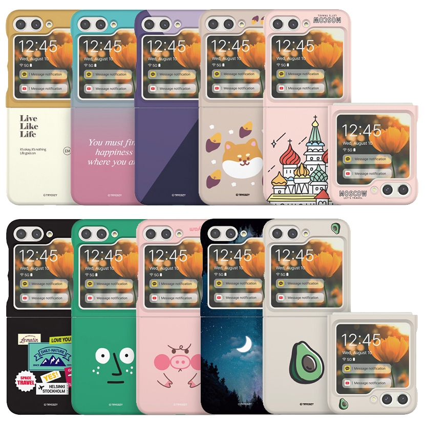 韓國插畫 手機殼 硬殼│Z Flip7 Flip6 Flip5