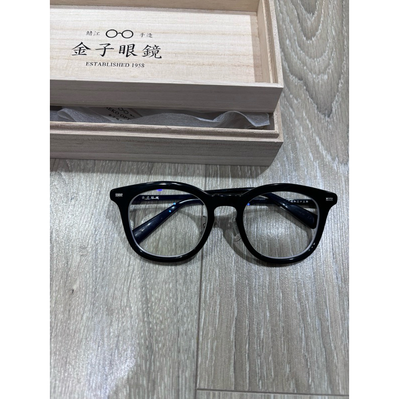 近全新 金子眼鏡KANEKO OPTICAL 黑色眼鏡框