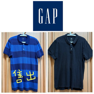 便宜賣GAP 台灣百貨公司專櫃正品男裝純棉彈力網眼短袖有領上衣POLO衫經典款網布男生polo衫L號XL號男士大尺碼二手