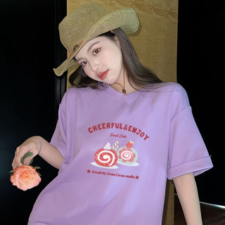 【真的臺灣現貨】100%純棉 美味食物蛋糕捲草莓英文印花加強拷克圓領短袖T恤男女上衣服素色大尺碼情侶裝OVERSIZE