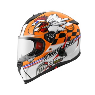 【ASTONE】送好禮 安全帽 GTB800 AO18 亮光橘白 內鏡 雙D扣 內襯可拆 822BA 全罩帽｜耀瑪騎士