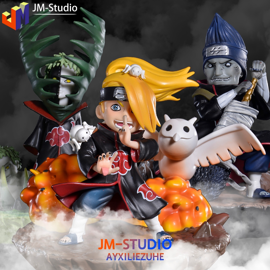 清倉【火影忍者】忍者 GK 曉組織 鬼鮫 迪達拉 黑白絕 AY系列  模型  13cm