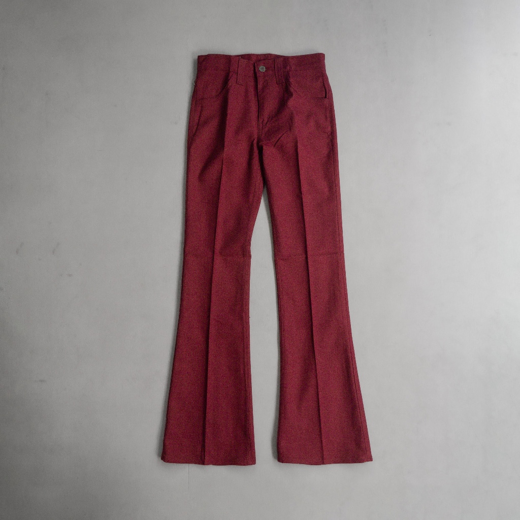 《白木11》70S LEVIS 646 STA PREST BELL BOTTOM 酒紅 黑標 靴型 喇叭褲 庫存新品