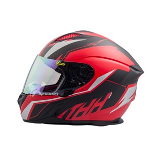 【THH】安全帽 T810S TURBO 平黑紅銀 霧面消光 全罩 抗UV 電鍍鏡片 排齒扣 通勤｜耀瑪騎士