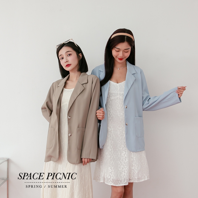 Space Picnic｜琥珀釦西裝外套-4色【C24061009】
