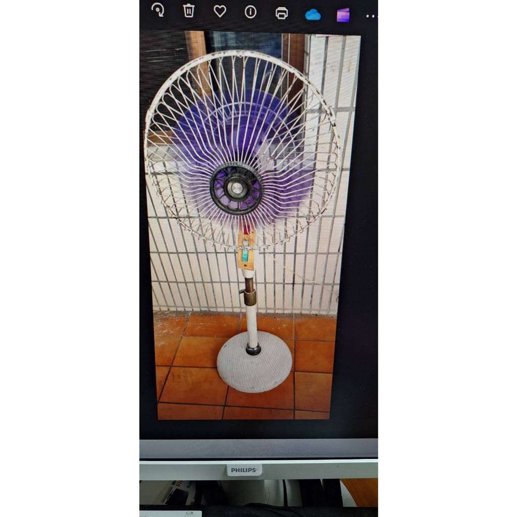 (台灣製造) 復古 傳統 順風牌14 吋 電風立扇 古董 電扇