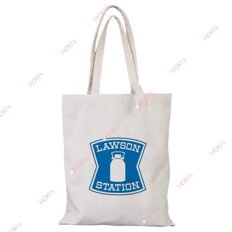 現貨‼️羅森帆布包lawson便利店帆布袋定制大容量手提環保購物袋時尚外出 lawson 日本便利商店 帆布袋