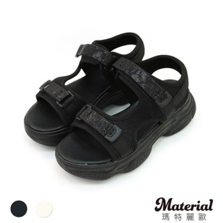 Material瑪特麗歐 【全尺碼23-27】 涼鞋 MIT魔鬼氈厚底老爹涼鞋 T6801