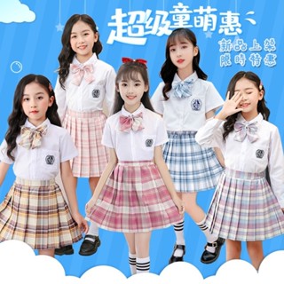 🌈綺羅✨女童短裙 兒童裙子✨jk格裙 褲裙 中大童可愛學院風 百褶裙 春秋款洋裝 女童紗裙褲 格紋學生制服 海軍