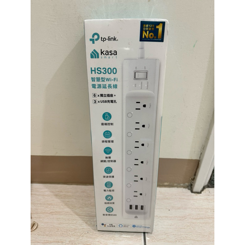 TP-Link HS300 Kasa 6開關智慧插座3埠USB WiFi網路電源延長線