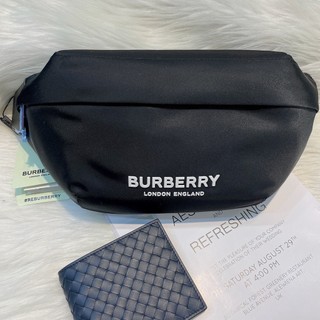 ♚KK SHOP♚ BURBERRY 徽標印花尼龍 Sonny 腰包 80490951