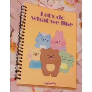 全新正韓現貨 韓國帶回 橫線 內頁也可愛 ❤️🧡💛💚💙線圈筆記本記事本A5 80張／本 好可愛！防水封面