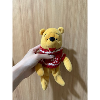 早期 老物 沙包 顆粒 小熊維尼 毛衣 Winnie the Pooh 娃娃 玩偶 布偶 二手 絨毛